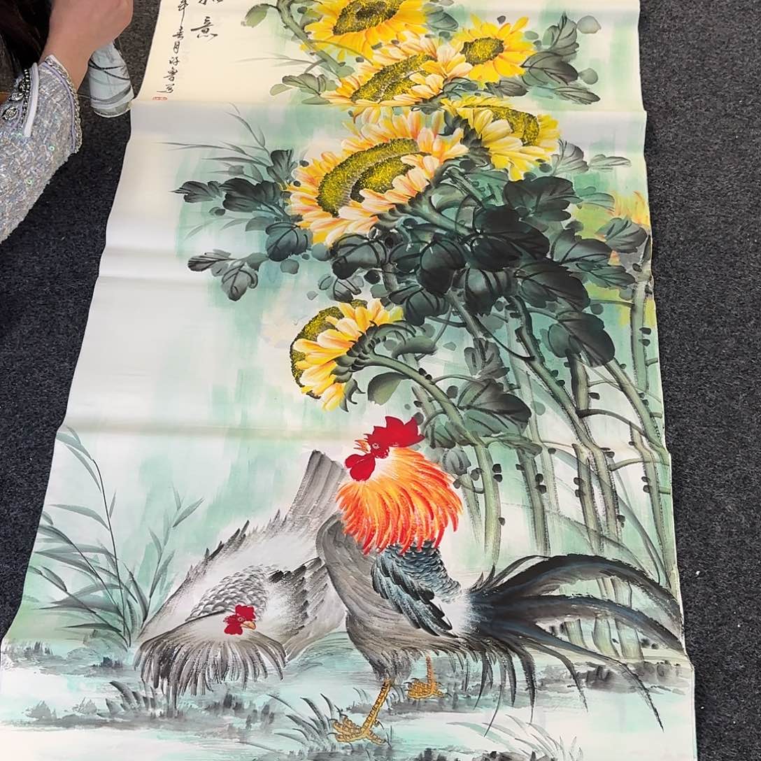 纯手绘国画作品好看四尺