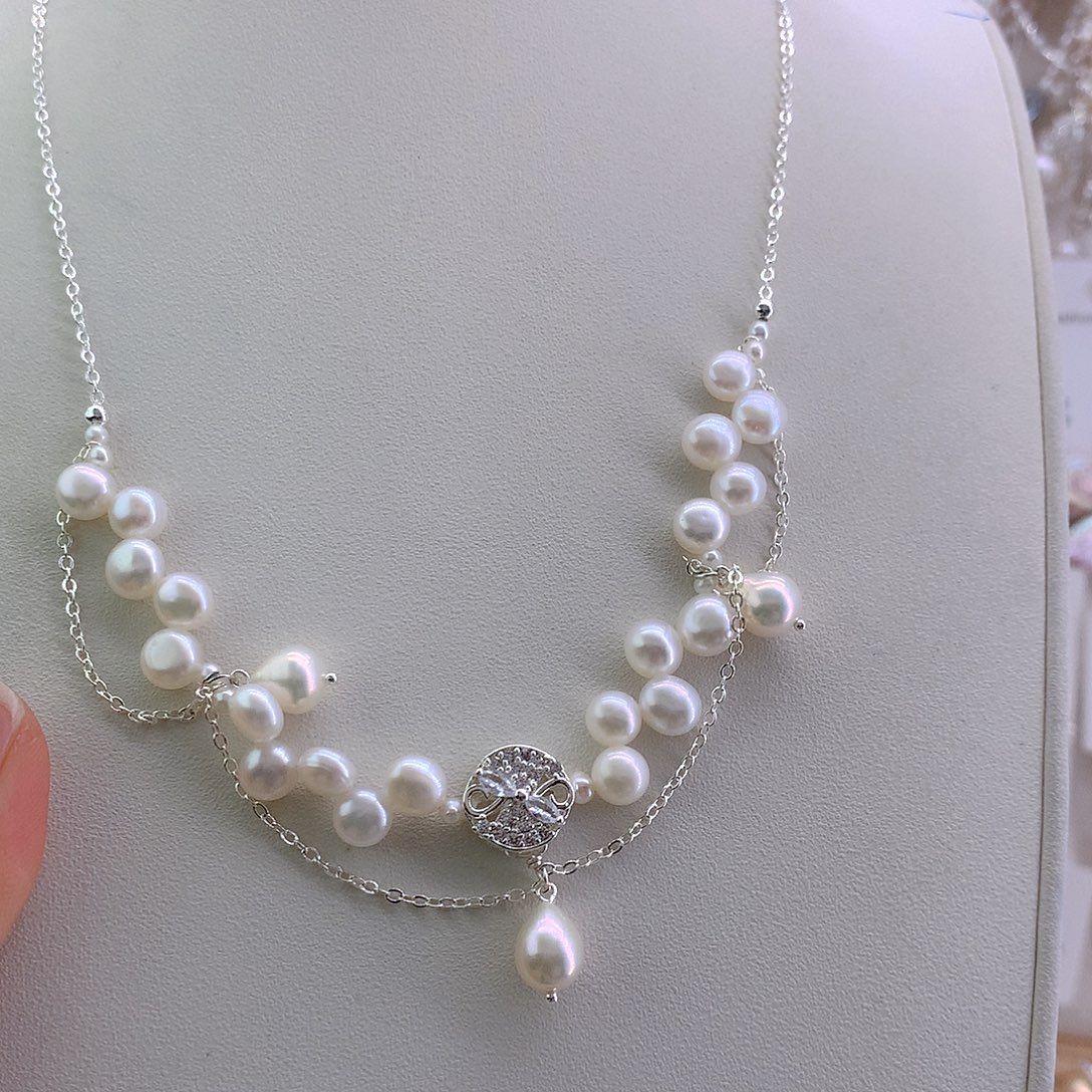 A***y耳环淡水珍珠未镶嵌