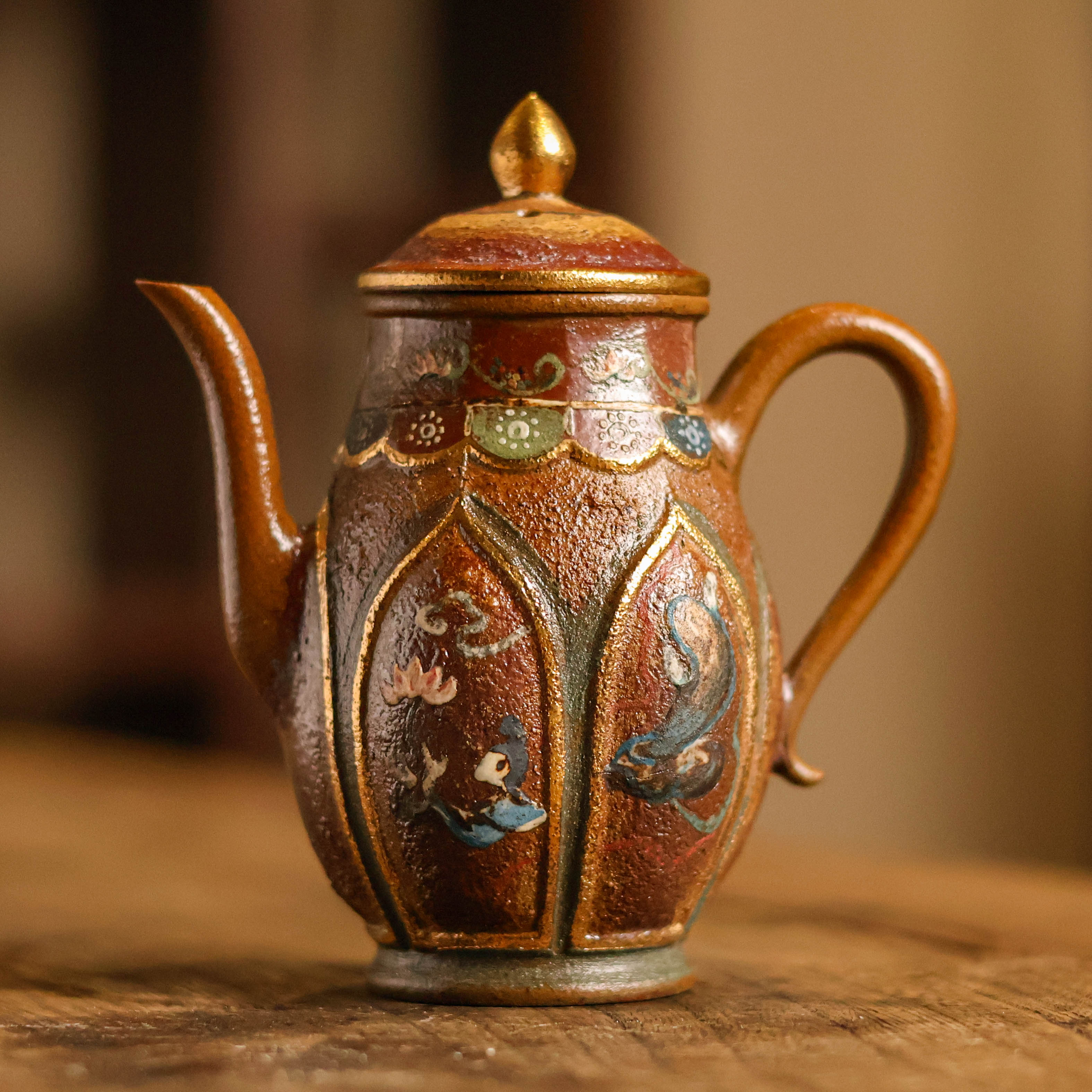 【厚爱公主专享】1敦煌-观羽柴烧-紫砂壶（观羽0481）