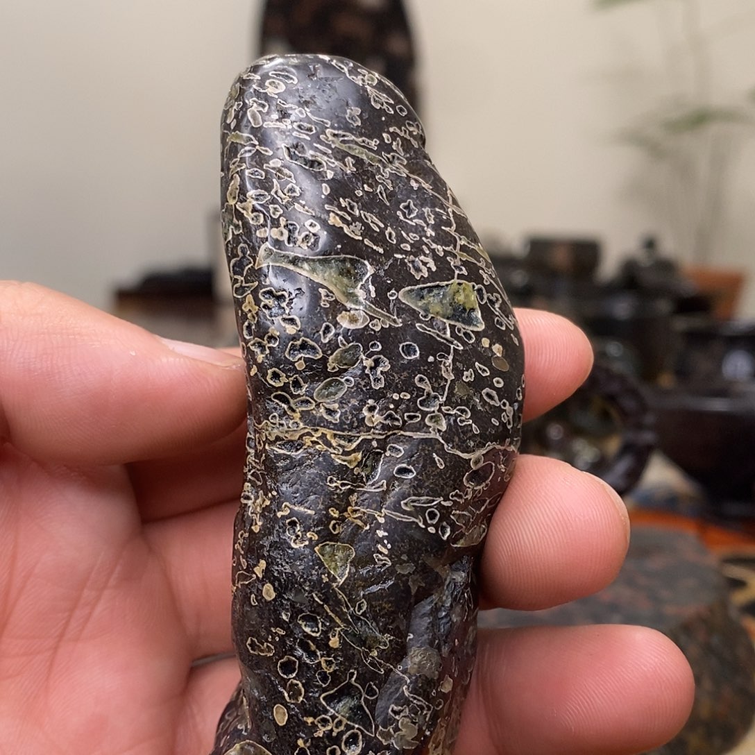 豫石匠梅花玉小鼻嘎随形手把压书石茶宠