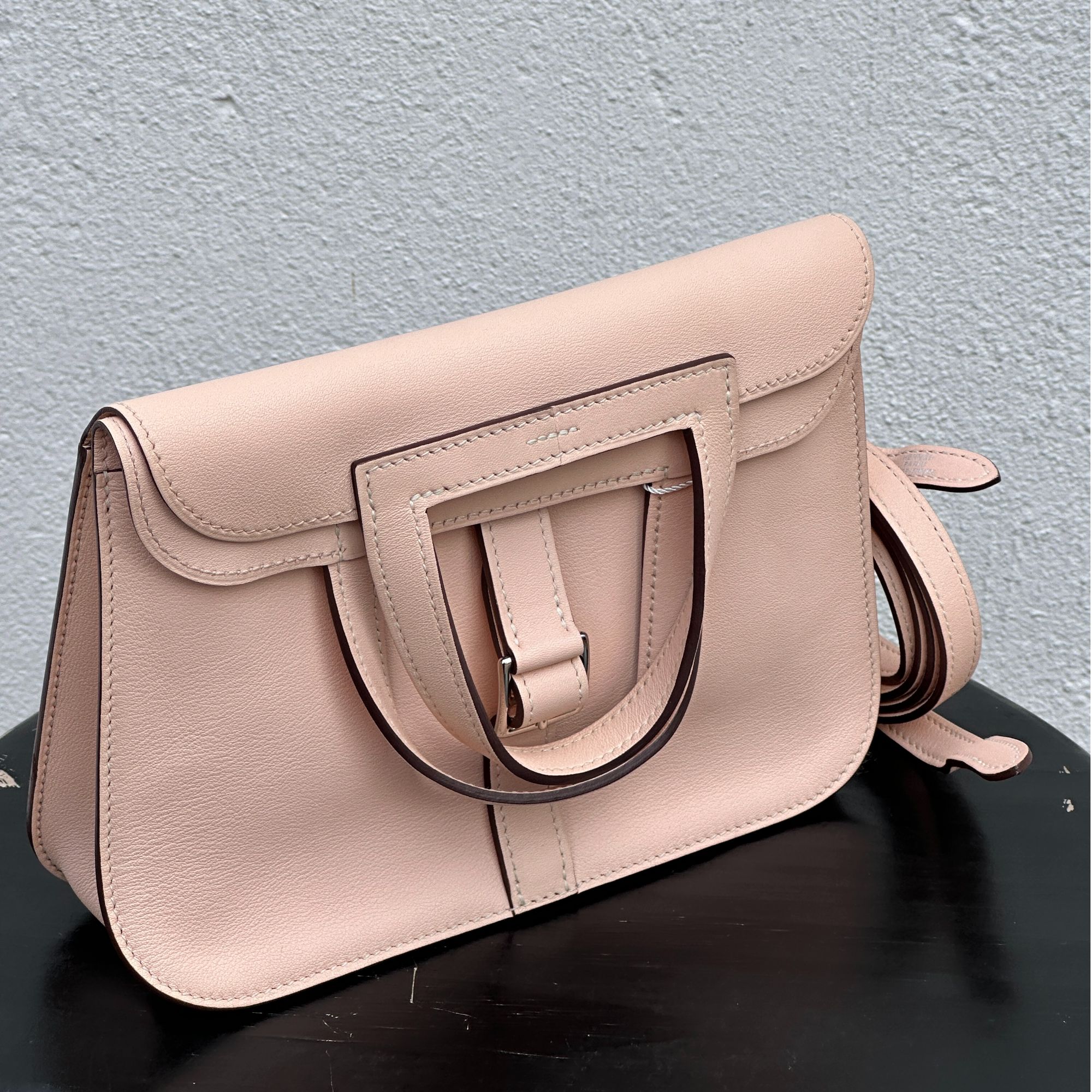 99新 Hermes/爱马仕 爱马仕 mini 哈喇子 蔷薇粉 x刻sw皮99新