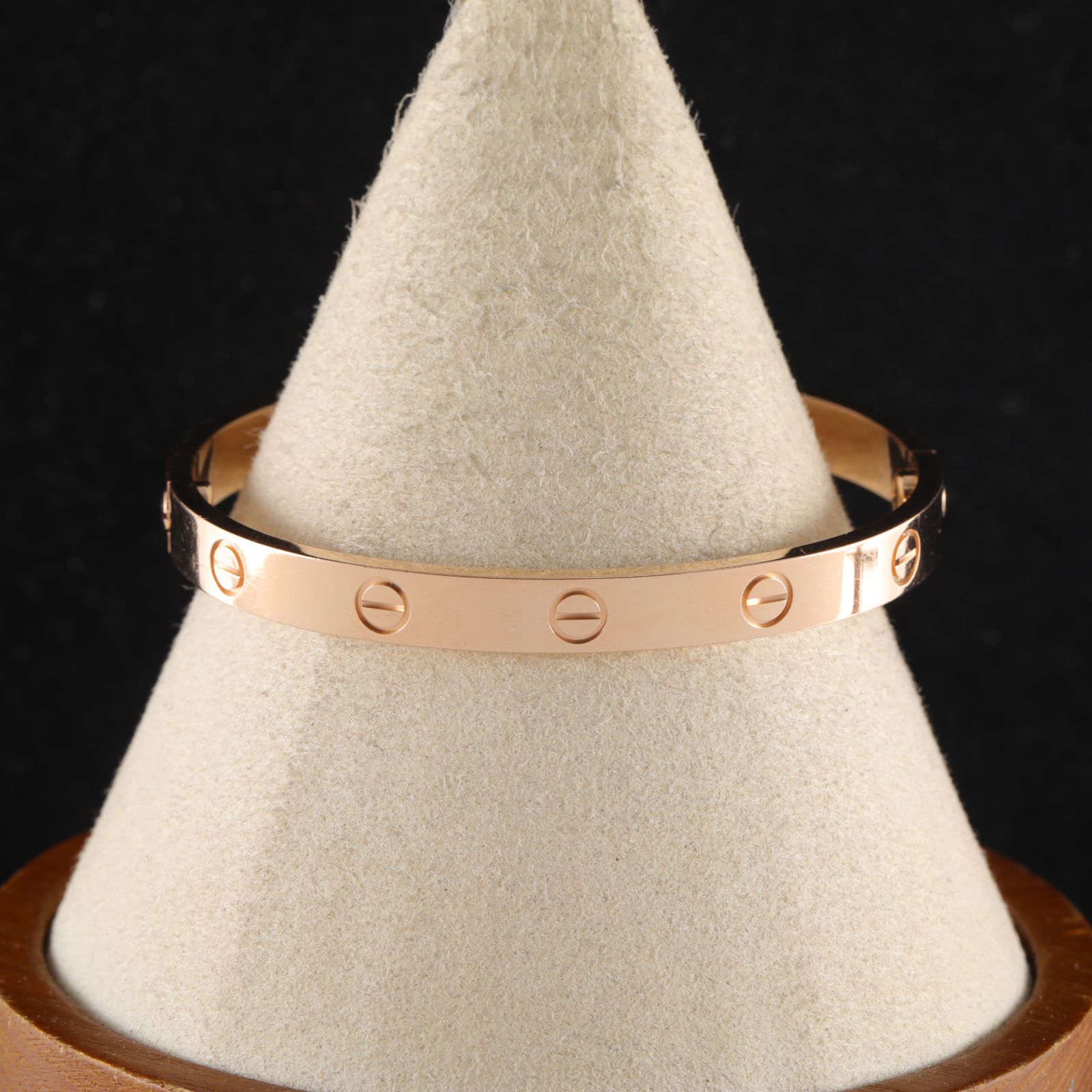 95新 Cartier/卡地亚 【活动黑黑】LOVE 18K金 宽版手镯 17号