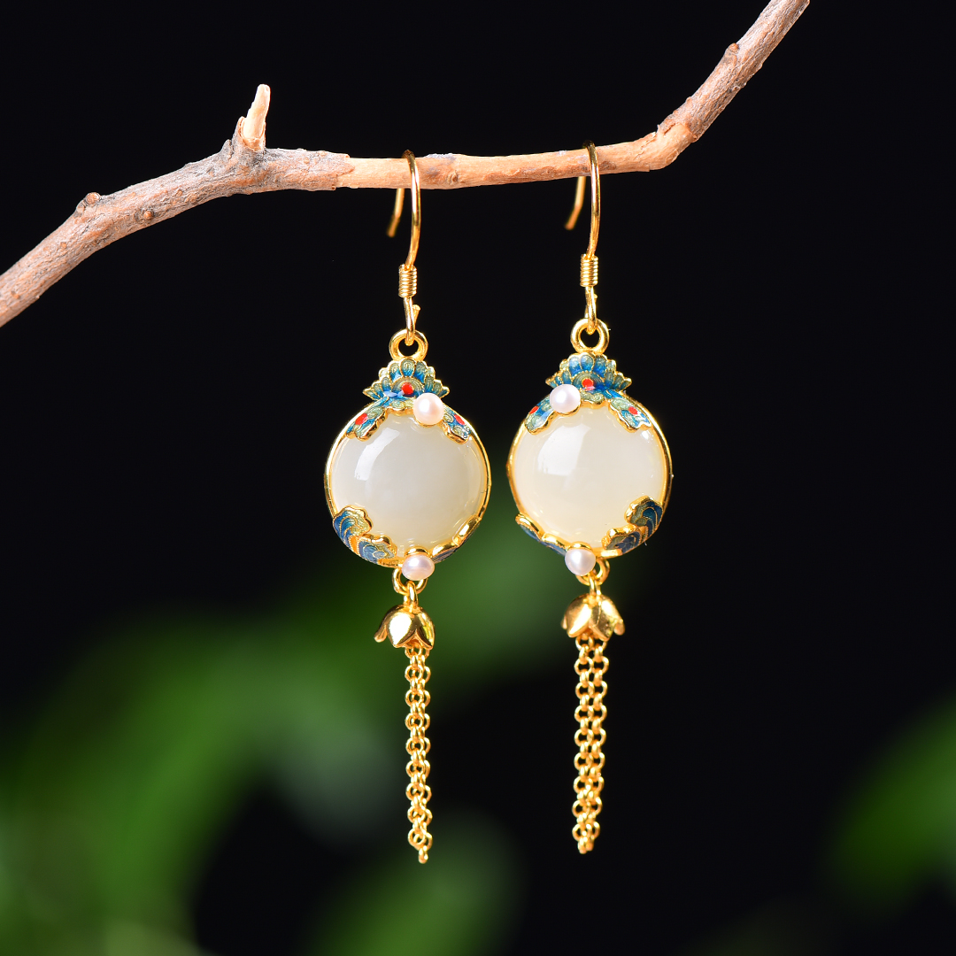 239珐琅流苏耳坠