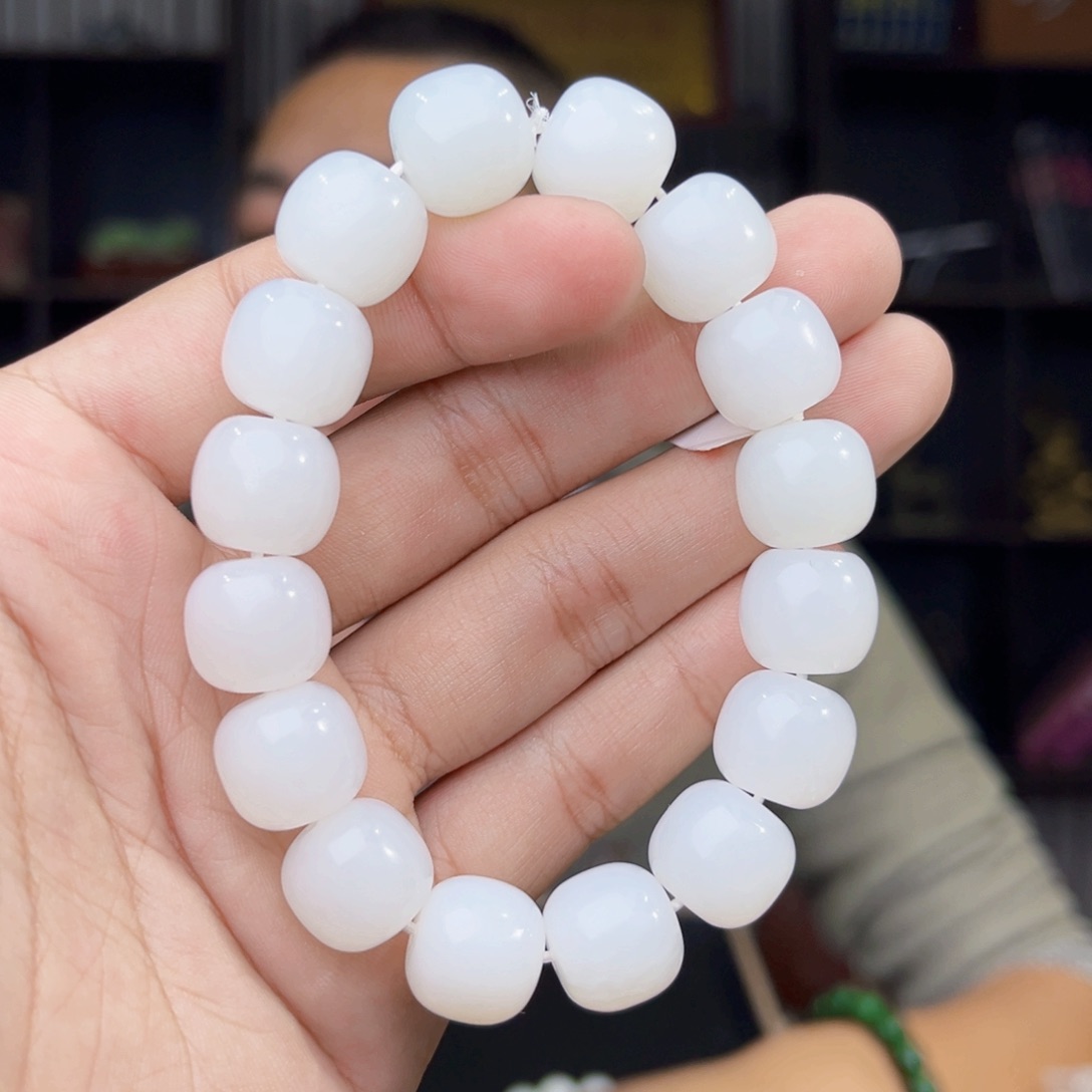 和田玉未镶嵌手串天然和田玉13年新疆且末天泰卡14老型