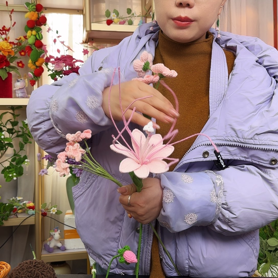 手工钩织设计花束