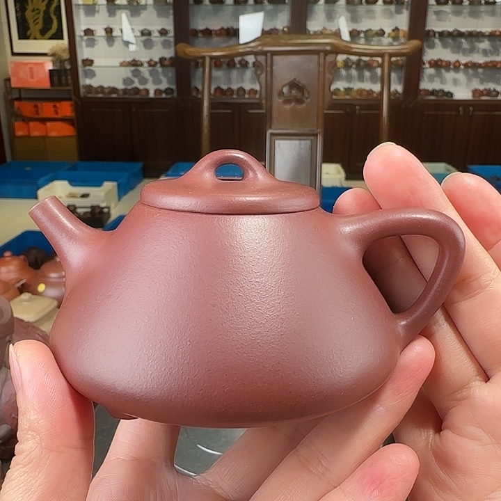 茶壶紫砂石瓢紫泥150