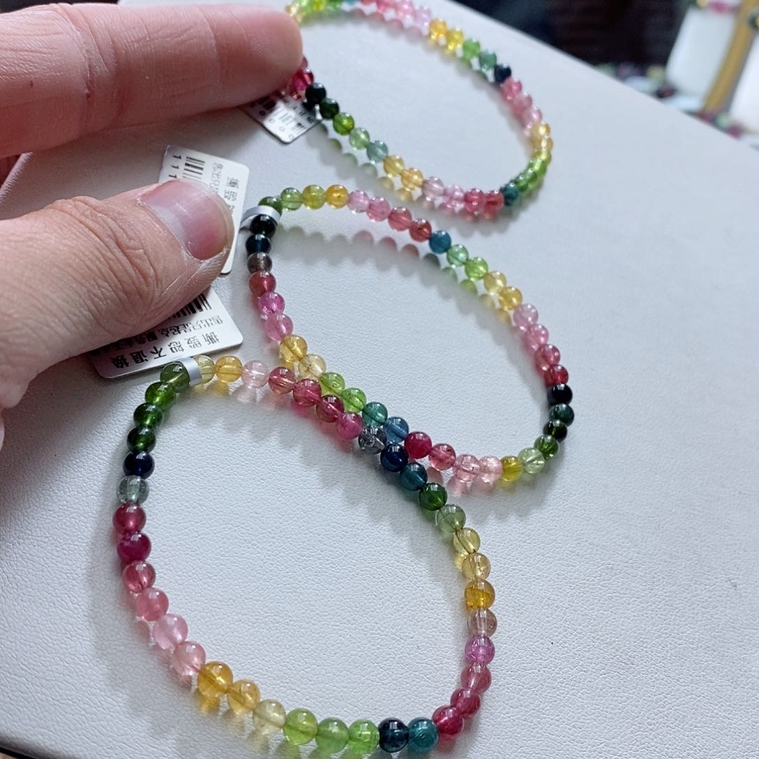 碧玺手链未镶嵌多样性发一条