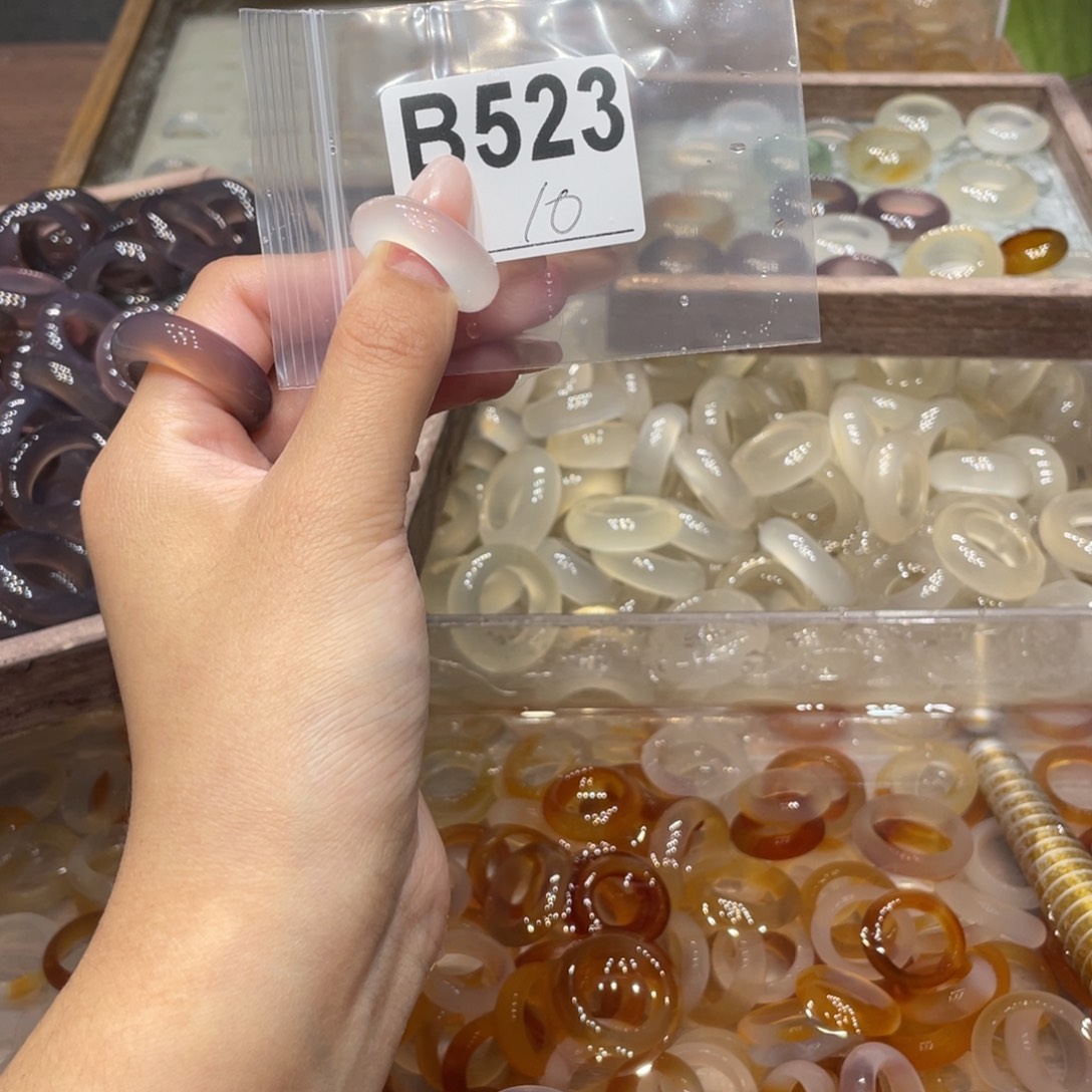 玛瑙/玉髓未镶嵌戒指523