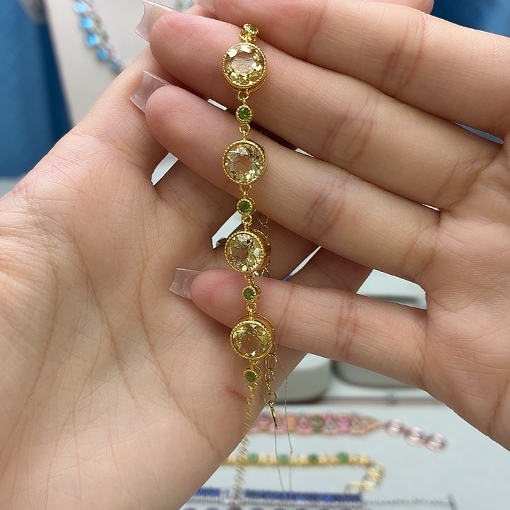 手链银S925镶嵌水晶