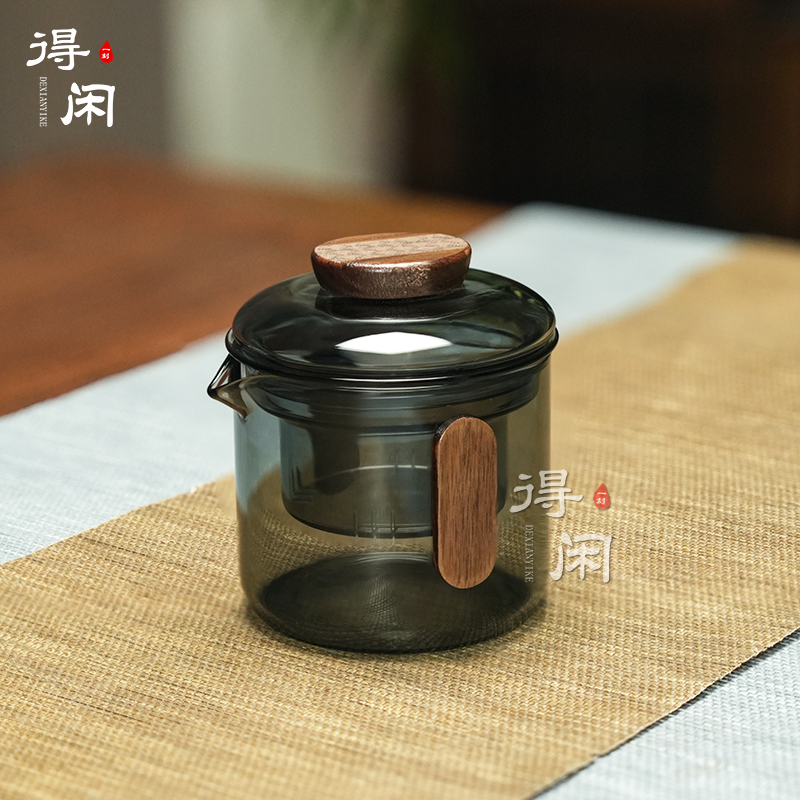 懒人泡茶神器手抓泡茶壶耐热玻璃材质茶壶