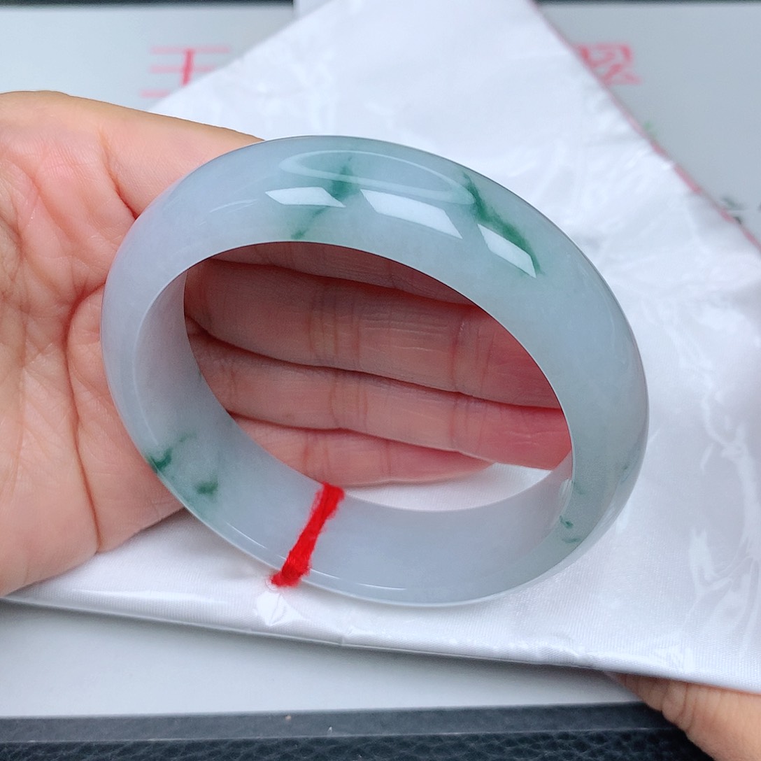 未镶嵌手镯翡翠冰胶兰花轮胎20