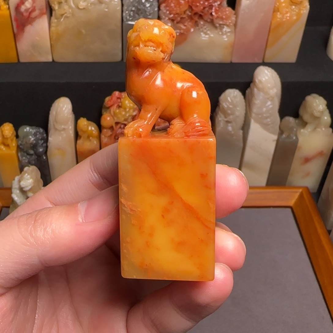 巴林石印石红花冻