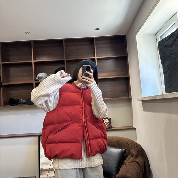 遇见女装韩版百搭四色棉马甲宽松加厚马甲背心