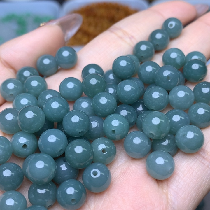 【闪购商品】翡翠手链未镶嵌卡8冰蓝水20个