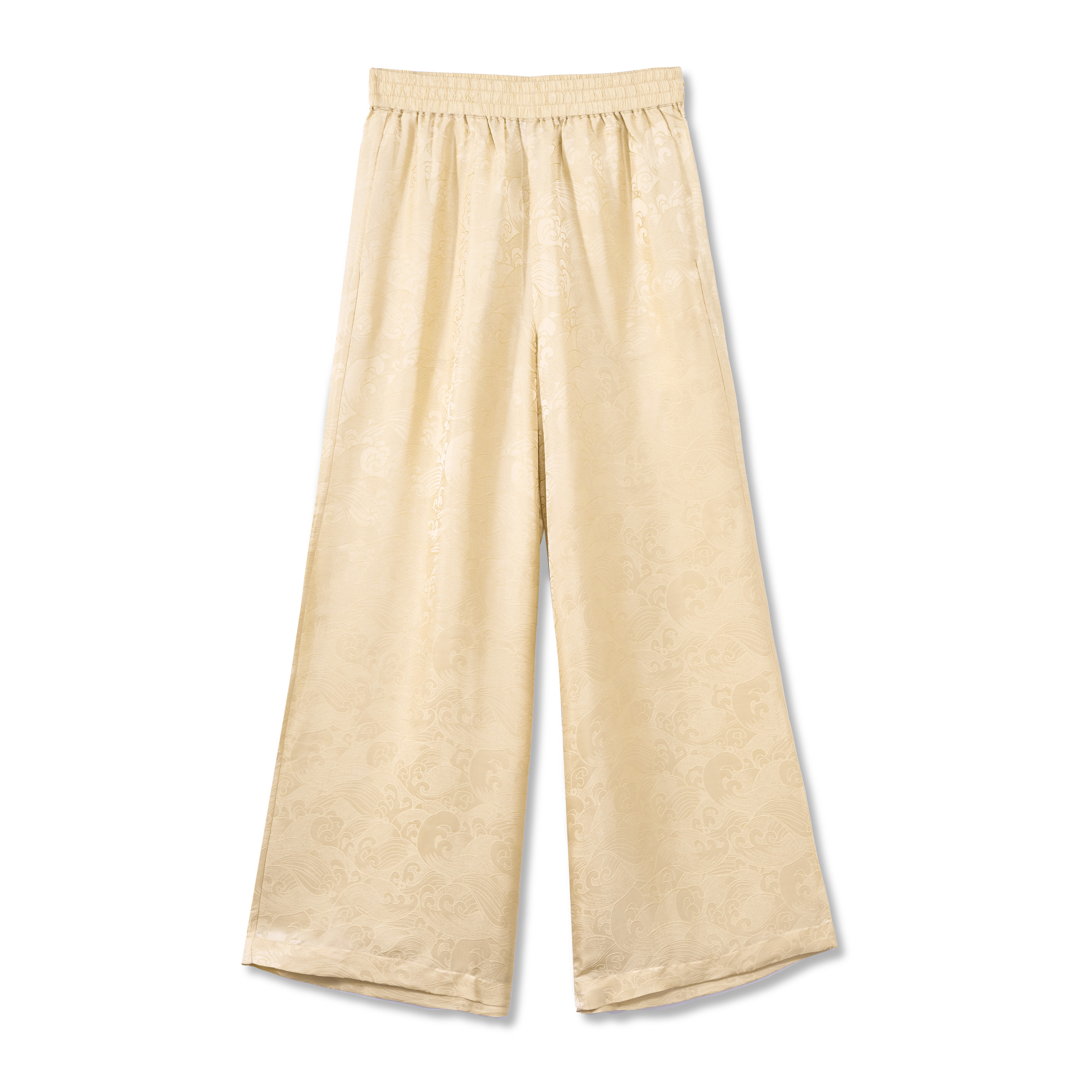 怀瑾-QS250068新中式桑蚕丝裤子百搭宽松阔腿裤国风休闲复古