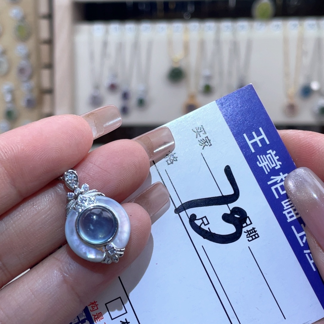 手链海蓝宝石银S925镶嵌