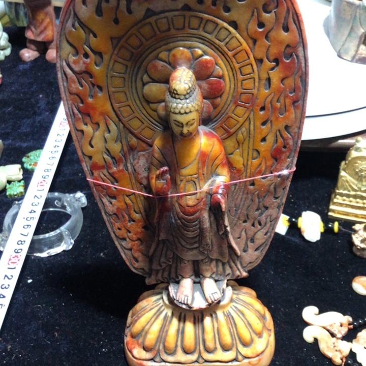 琉璃手工艺品精品玉佛像