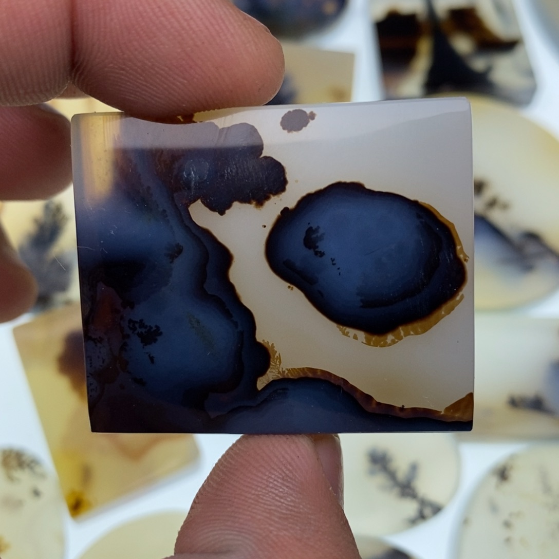 玛瑙/玉髓牌子足银镀金镶嵌