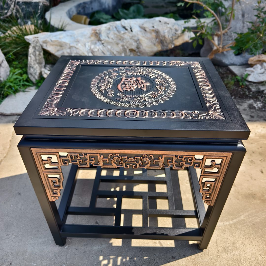 新中式耐磨铝合金户外盆景架酒店陈列架别墅庭院花架