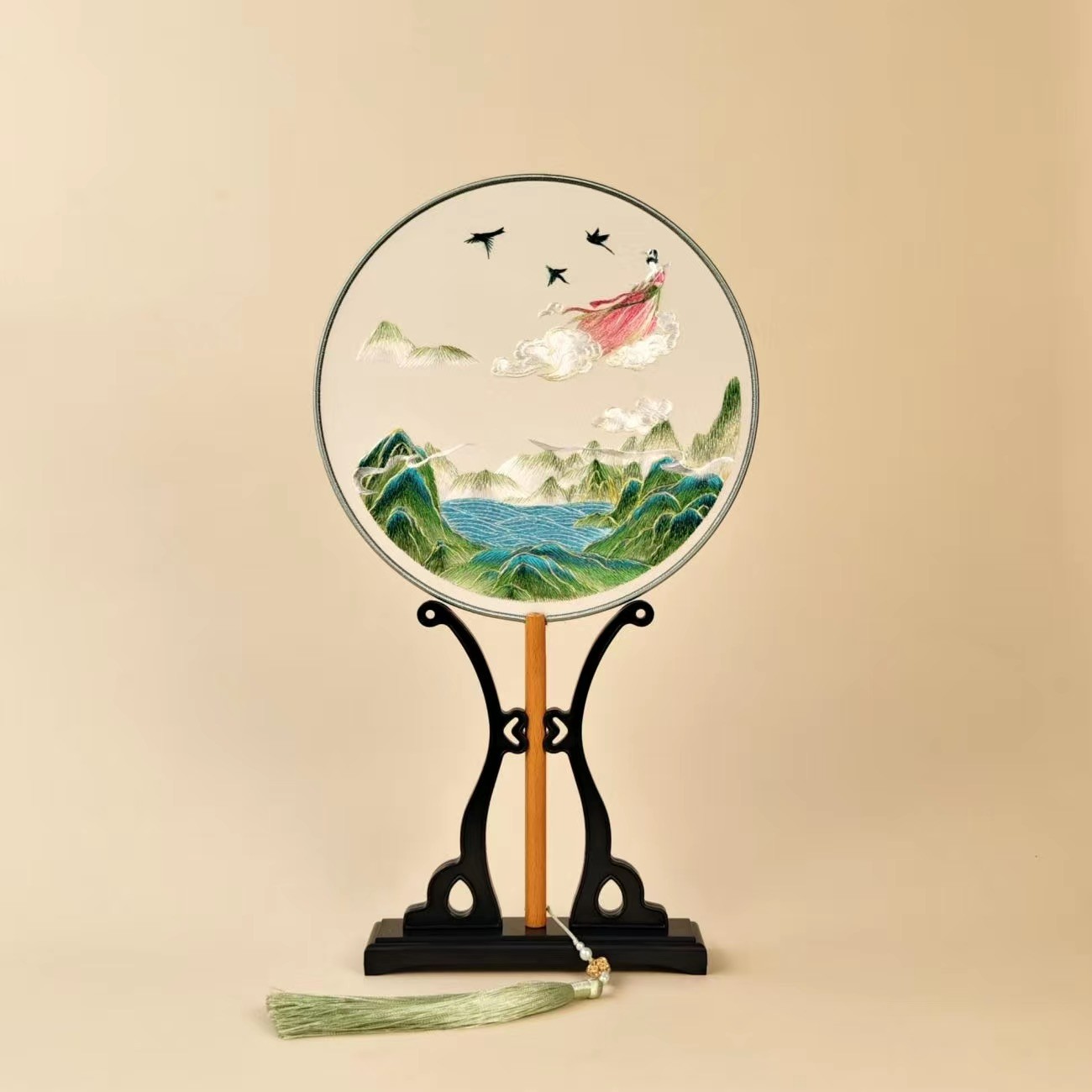 【新千里江山44】苏绣团扇古风刺绣扇子