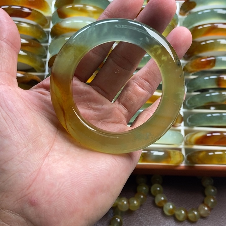 F***d未镶嵌蛇纹石玉手镯手串戒指吊坠