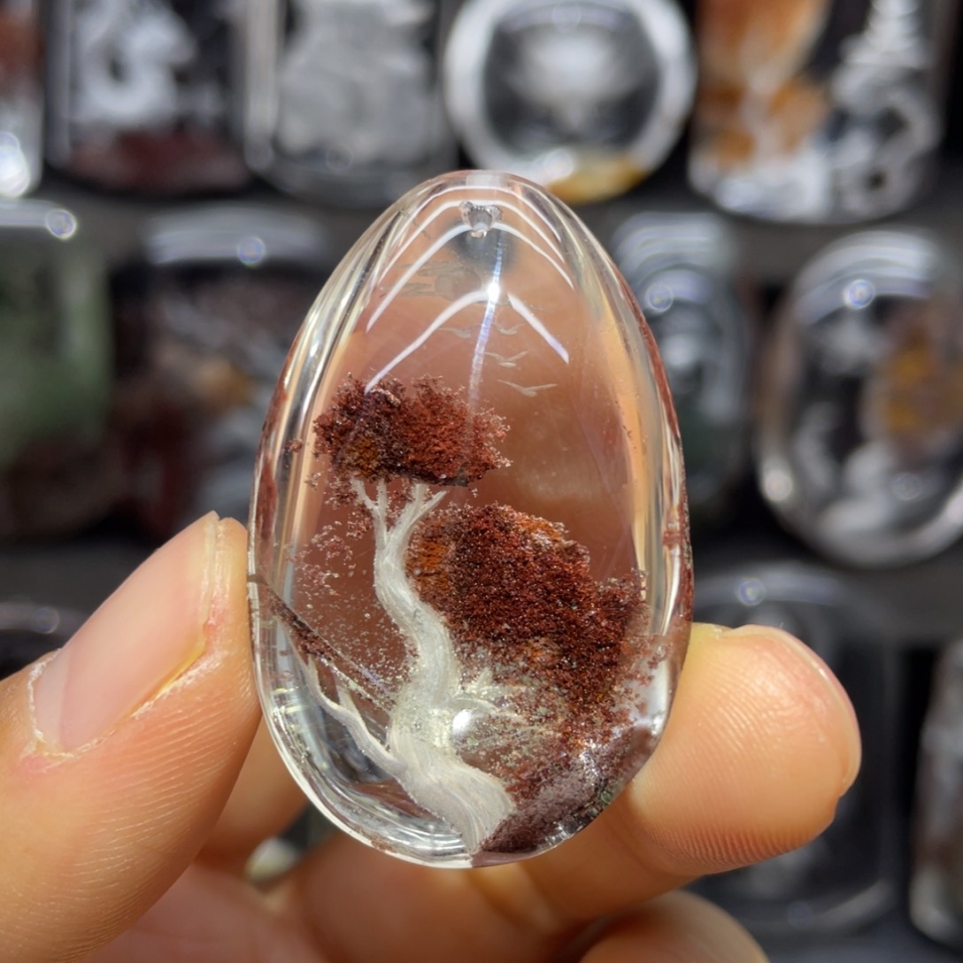 水晶吊坠未镶嵌发财树