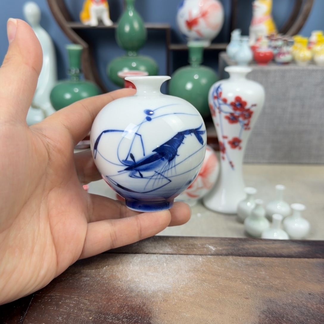 陶瓷手工小花器摆件