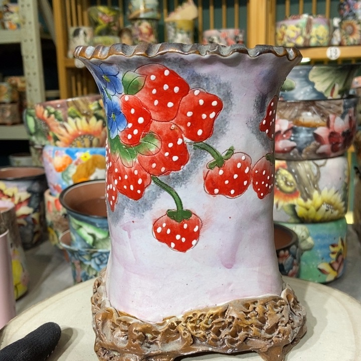 红陶景德镇艺术手绘作品