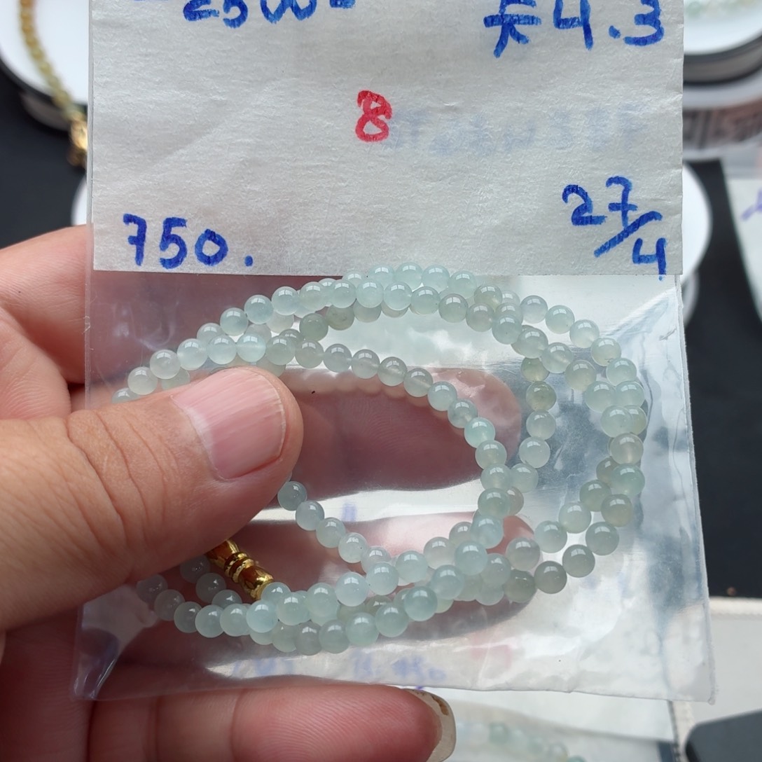 定制翡翠未镶嵌翡翠珠链