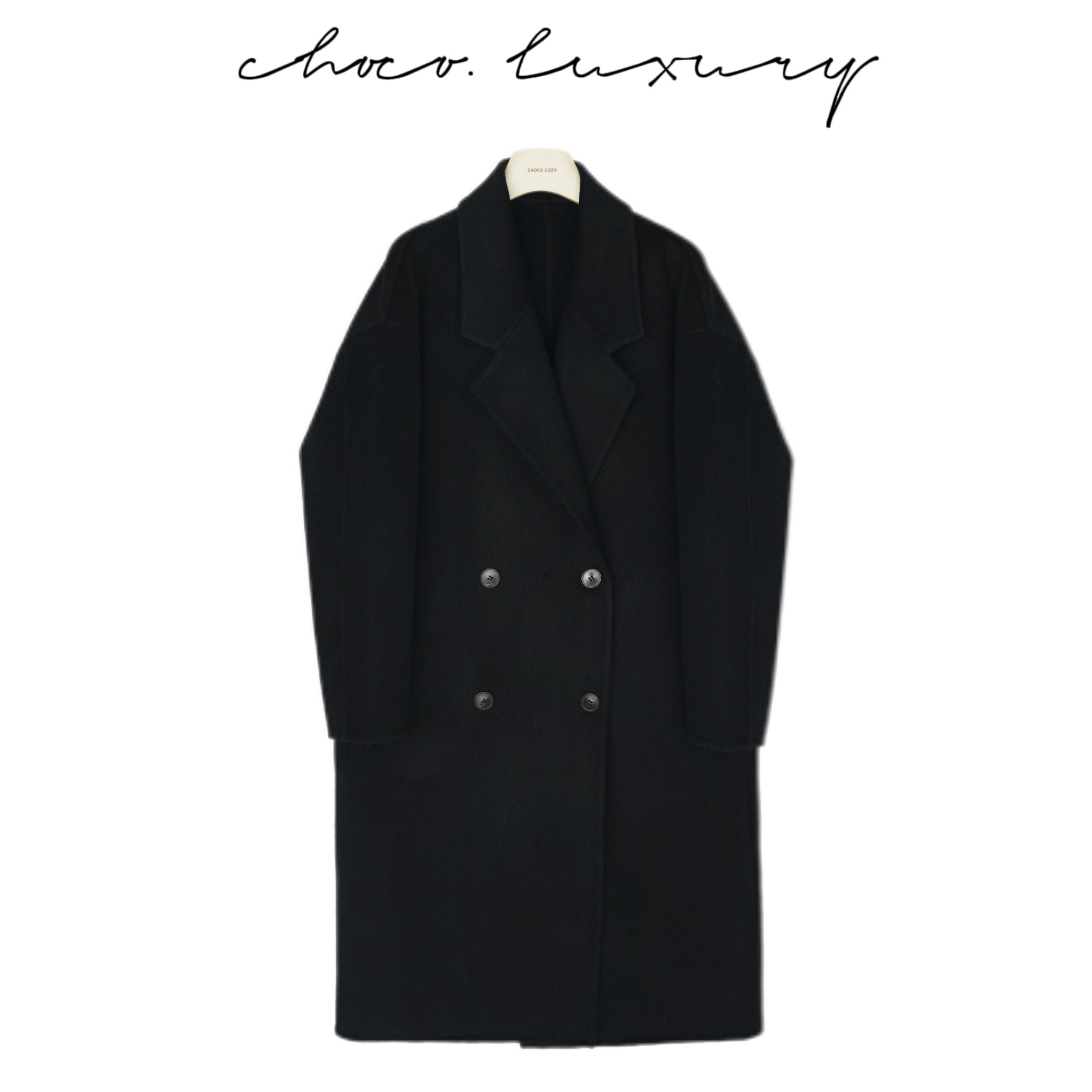 CHOCO【长期主义】100%羊毛 不压个！宽松廓形手工双面呢 D3515