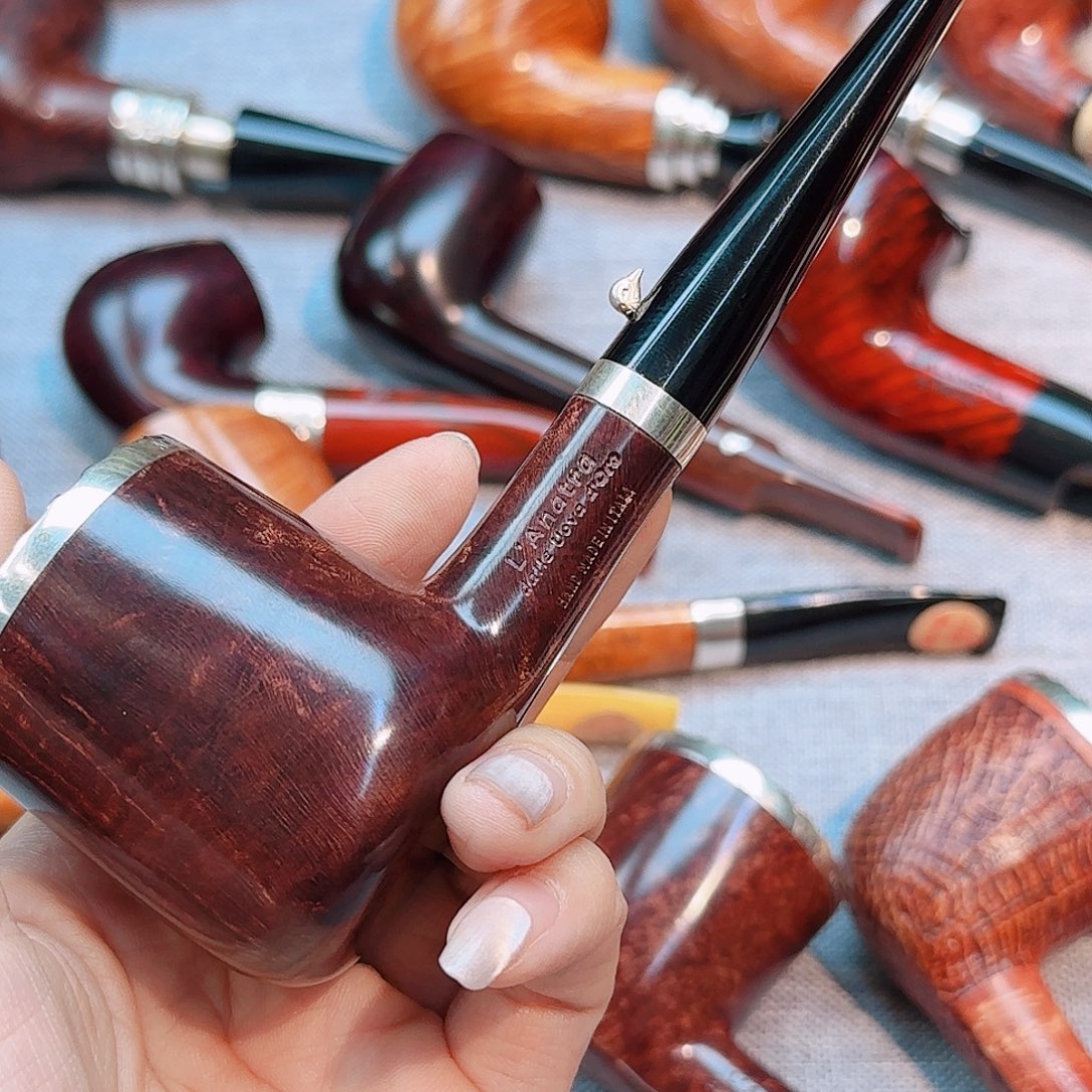 用***7意大利鸭子十五子棋石楠木烟斗烟具