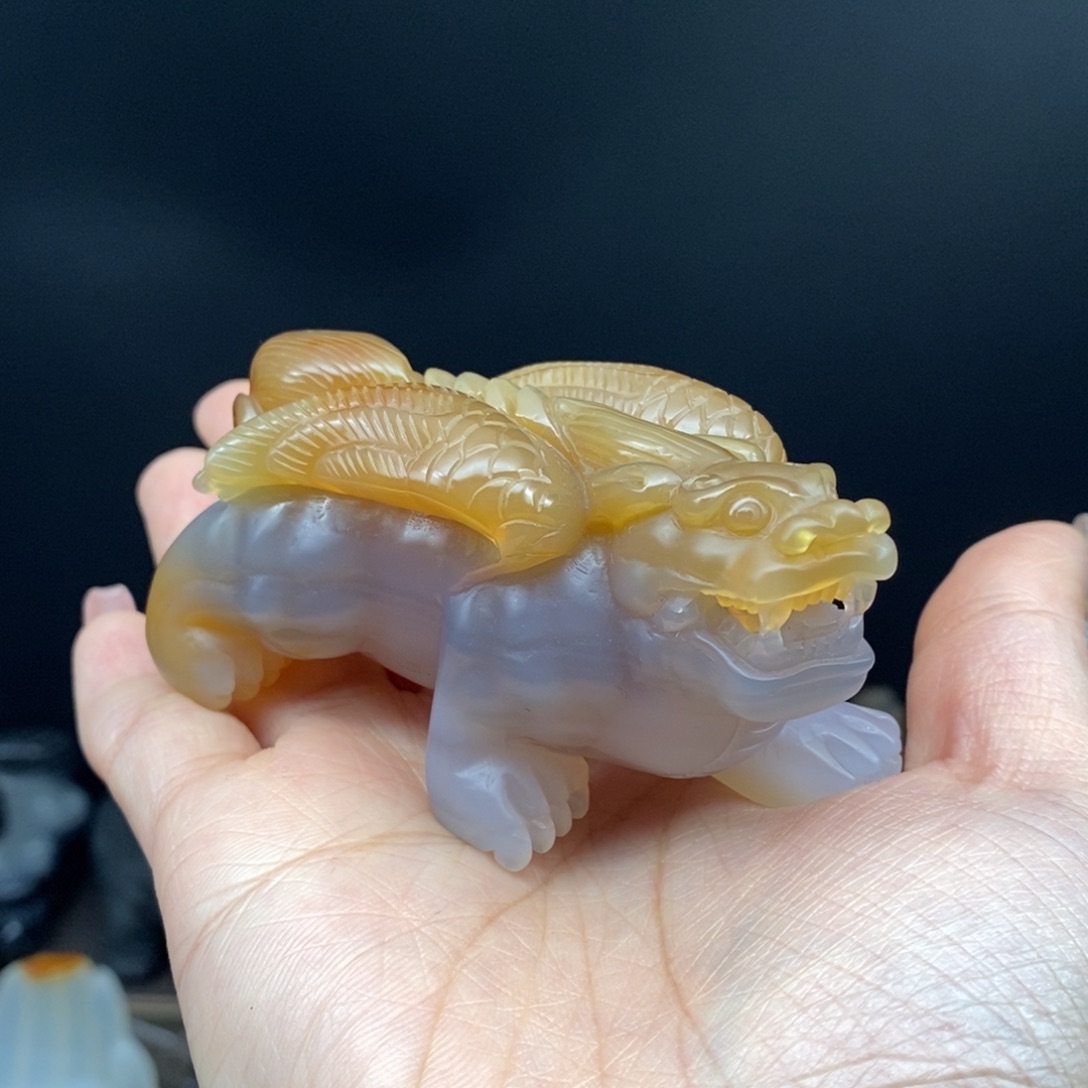 玛瑙/玉髓吊坠(不含链)未镶嵌一****夕