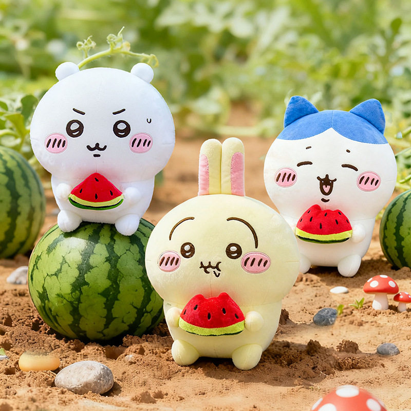 名创优品长亿正版Chiikawa西瓜系列毛绒公仔玩偶乌萨奇送女生礼物