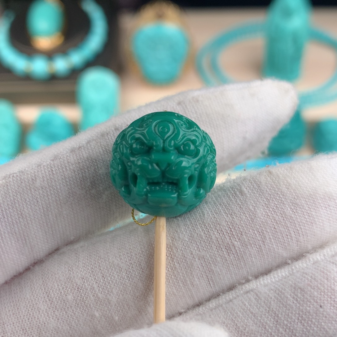 【闪购商品】绿松石貔貅珠卡16.5未镶嵌