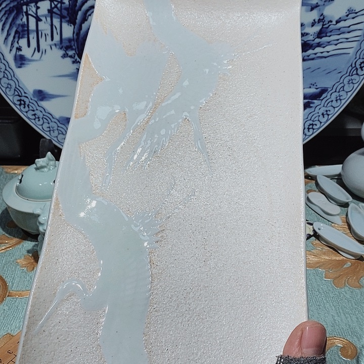 瓷片新年快乐万事如意