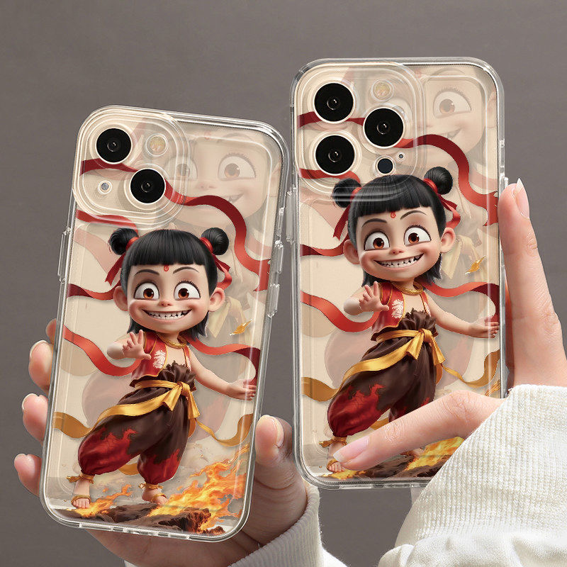 微笑哪吒适用苹果iphone小米15/14/13pro防摔vivo华为oppo手机壳
