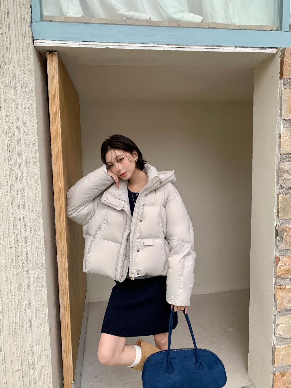 休闲女短款秋冬保暖常规款白鸭绒时尚女士百搭简约女款羽绒服8628