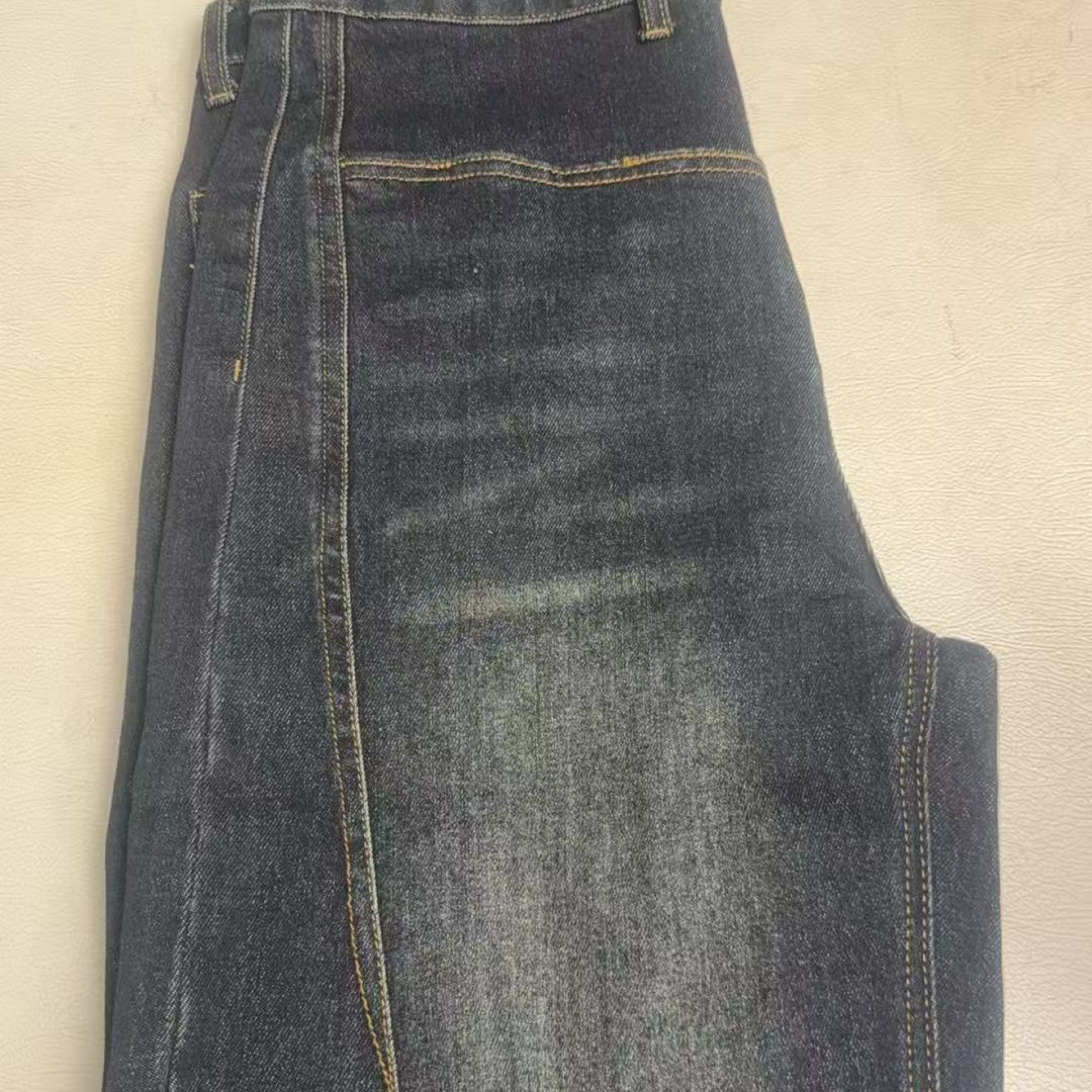 秋冬新款弯刀裤显瘦窄版直筒牛仔裤弹力时尚百搭女士牛仔裤