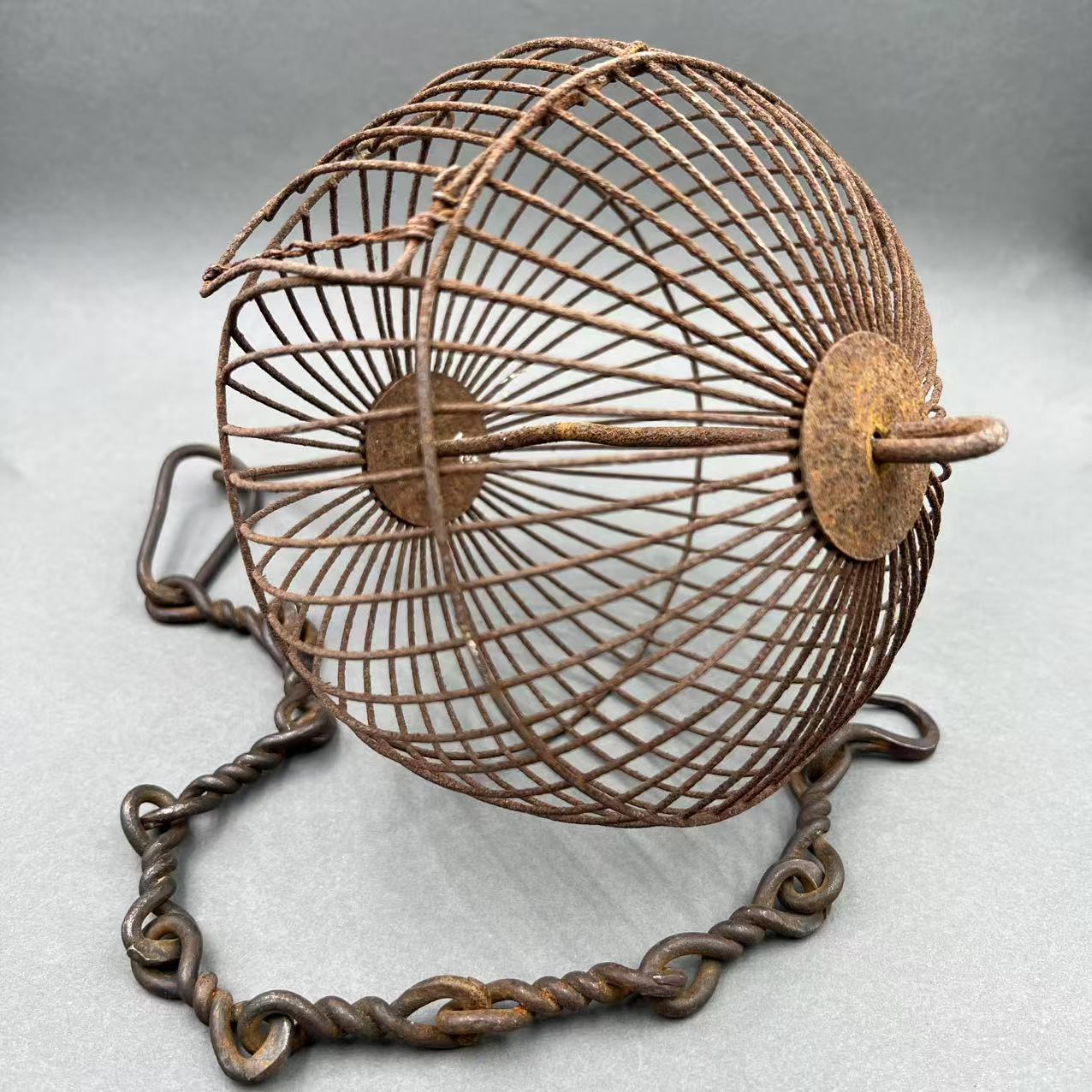 0114下午014铁挂笼趣味收藏