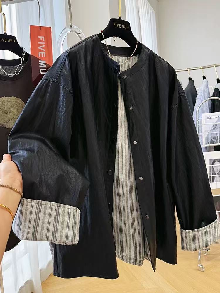 301-350复古炸街甜酷风皮衣外套女2025秋季新款机车范百搭皮夹克