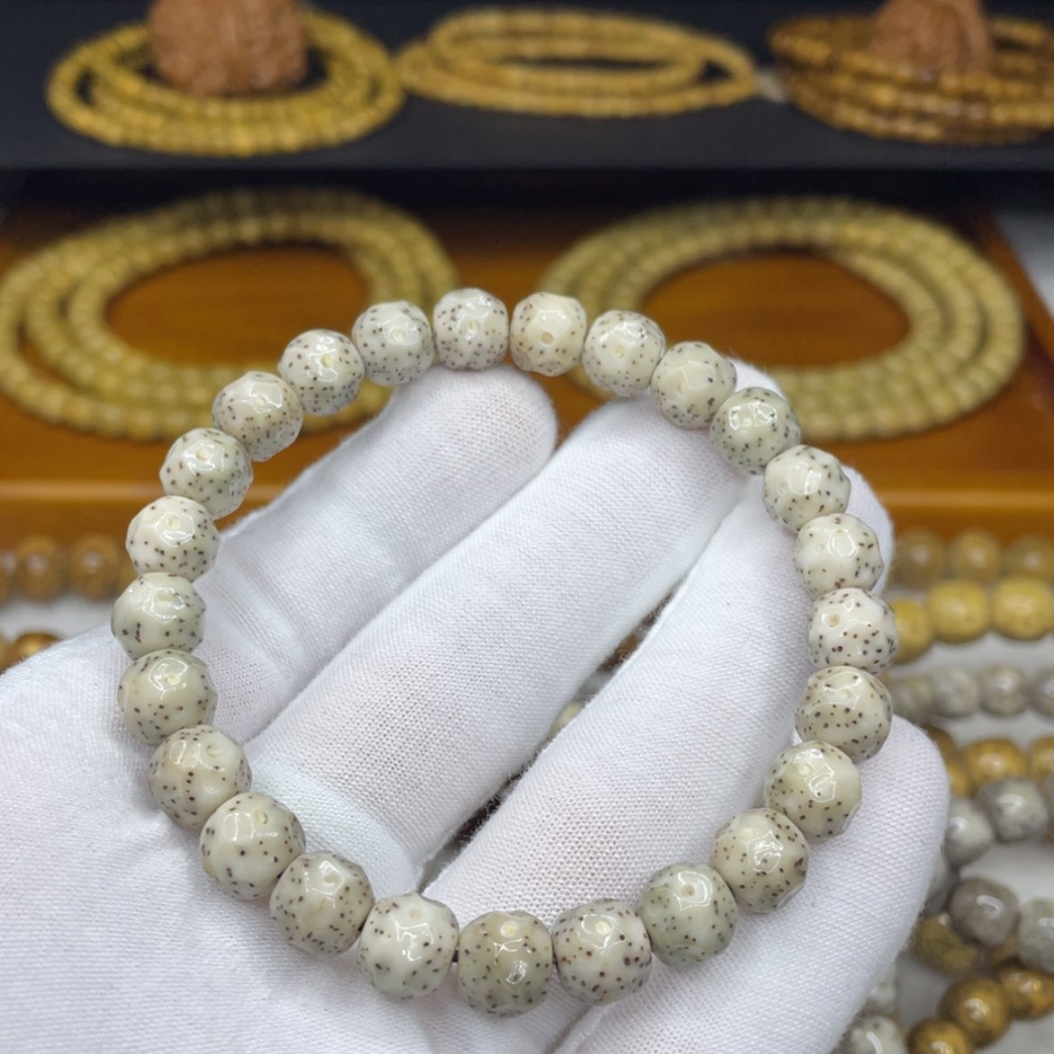 【闪购商品】星月菩提手串S级金款9/8玉化冰糖月朗星稀