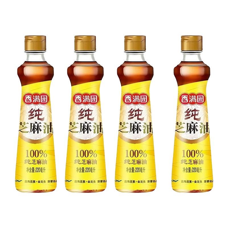 四瓶香满园纯芝麻油香油调味凉拌菜烹饪火锅凉拌菜调料油220ML