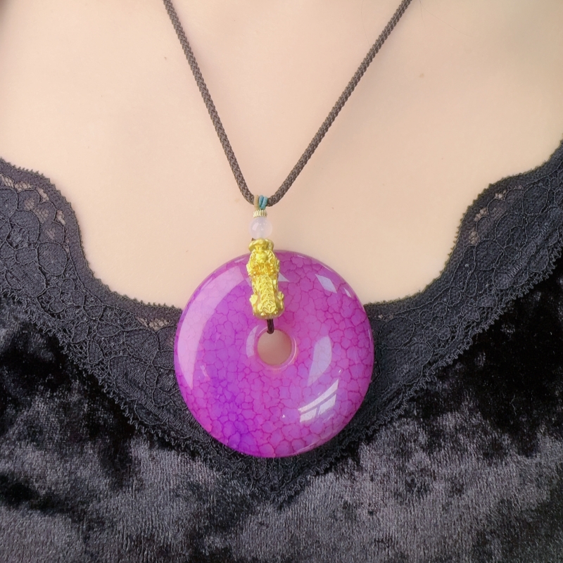 【成大器甄选】紫气东来玛瑙平安扣吊坠 PT0068