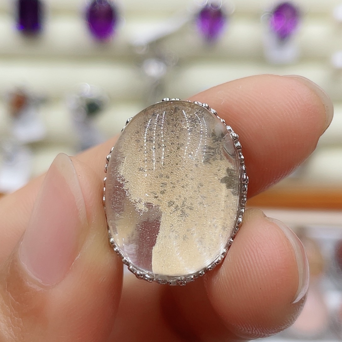 水晶磨合银S925镶嵌磨合