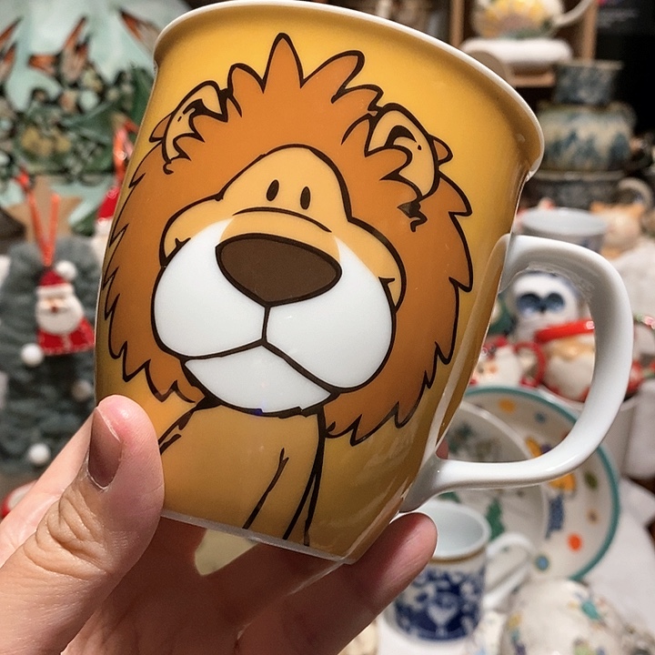 搪瓷大号马克杯狮子