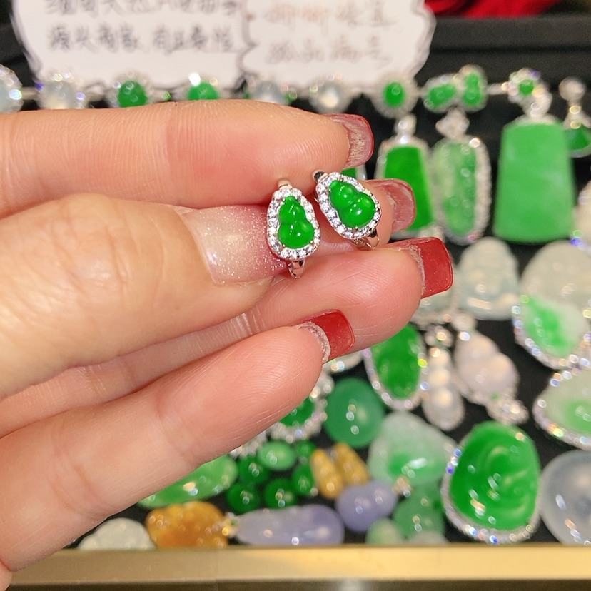 【闪购商品】未镶嵌翡翠耳饰天然翡翠