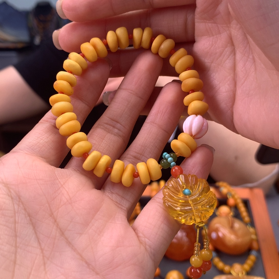 未镶嵌蜜蜡手串天然