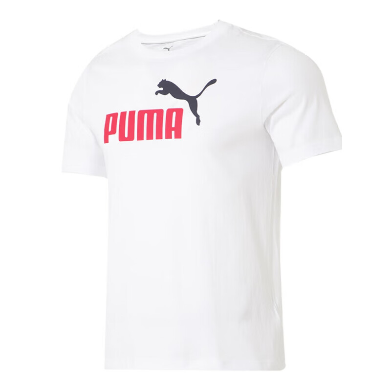 PUMA彪马男子ESS 2 COLOR No. 1 Logo Tee白针织短T恤68894802