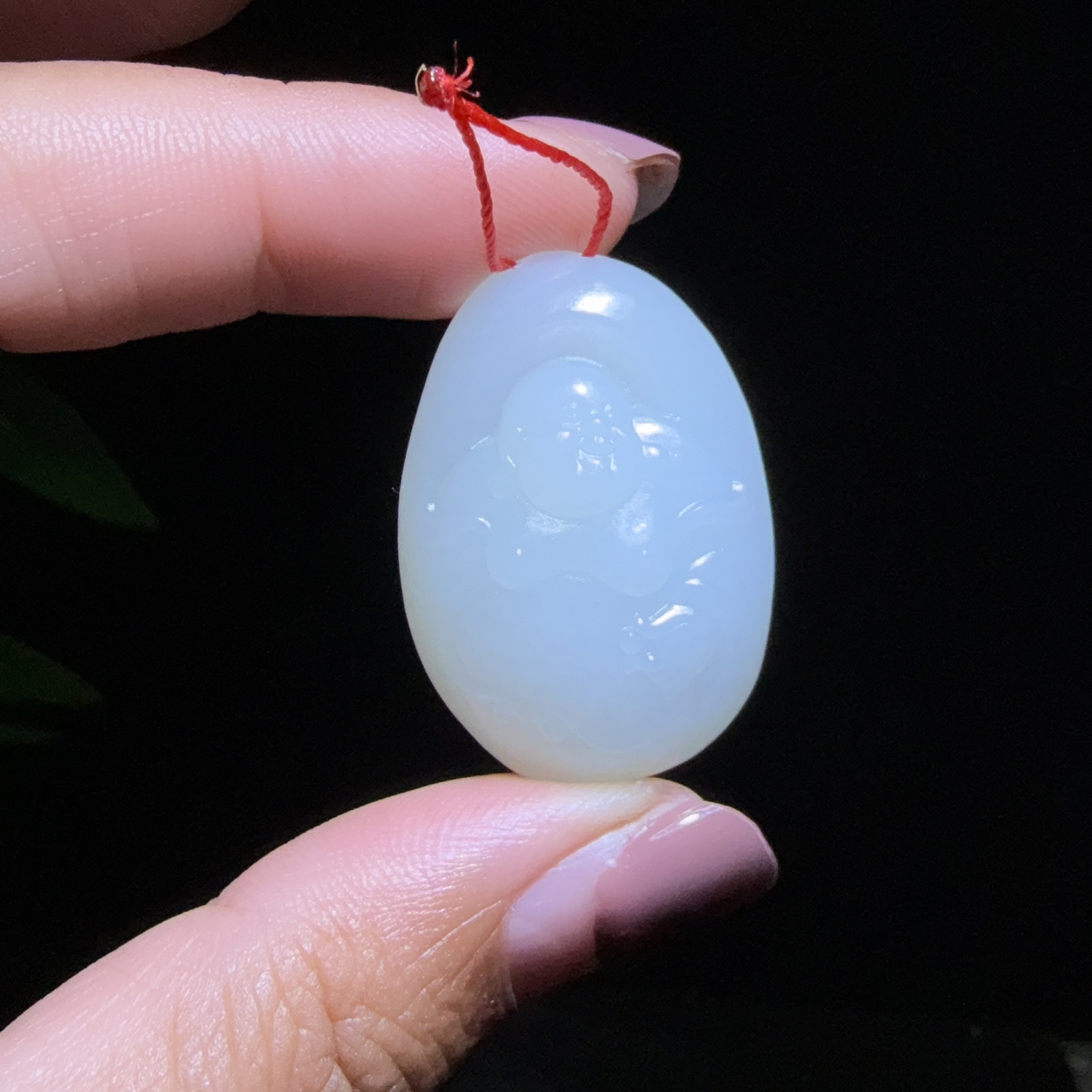 新疆子料白玉佛～13克