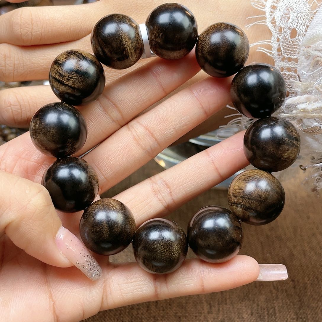 沉香手串Z*J越南芽庄白奇楠虎皮瘿子瘤疤S级2.0